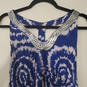 INC Blue swirl dress